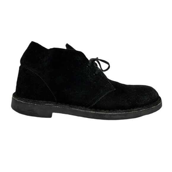 Clarks Bushacre 2 Black Suede Desert Boots - Picture 1 of 8